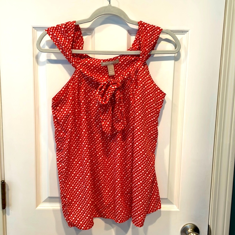 Banana Republic polka dot sleeveless blouse